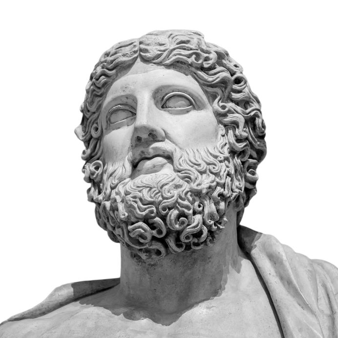 The ancient marble portrait bust