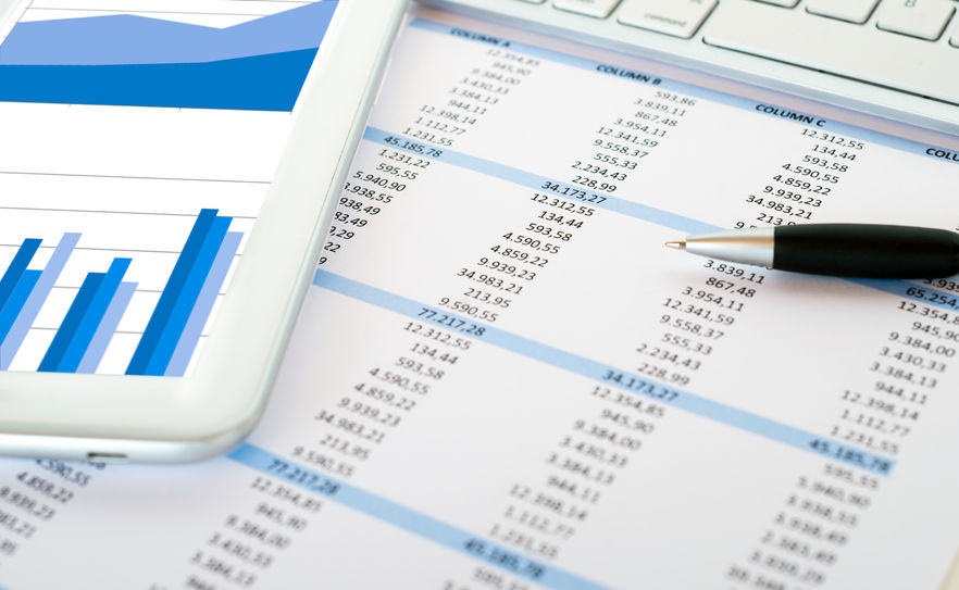 financial data analysis concept