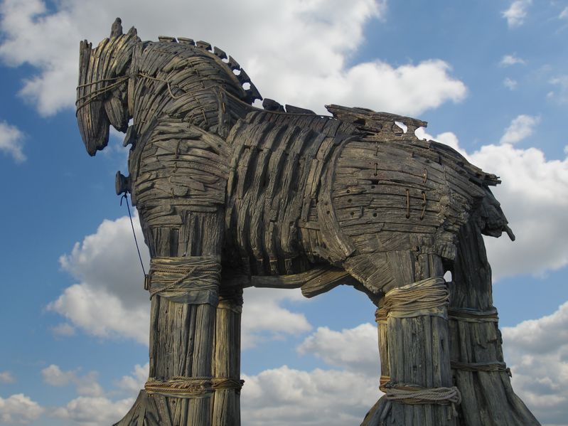 Trojan horse in Canakkale square, turkey