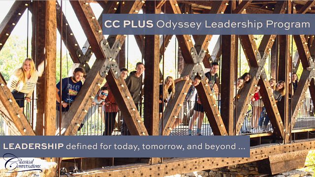 A group of CC Plus Odyssey students on a bridge